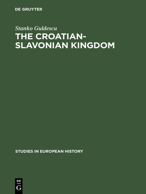 cover image of The Croatian-Slavonian Kingdom